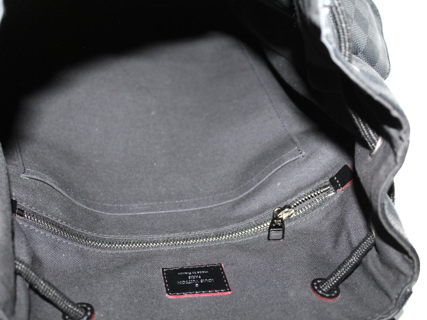 Women's 2015 Luois Vuitton Damier Graphite Christopher Backpack Bag