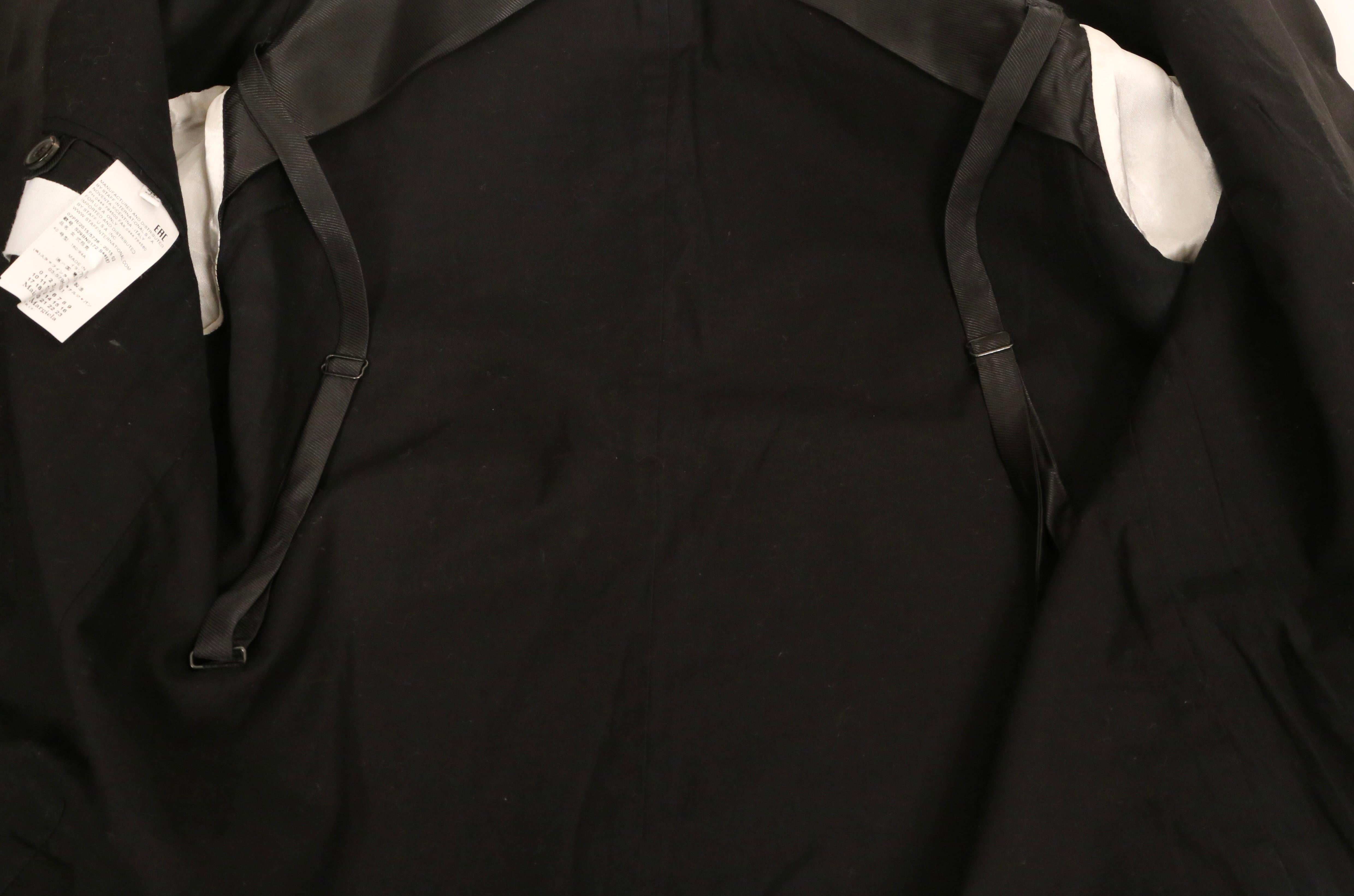 2015 MARGIELA by JOHN GALLIANO black gabardine RUNWAY jacket For Sale 6