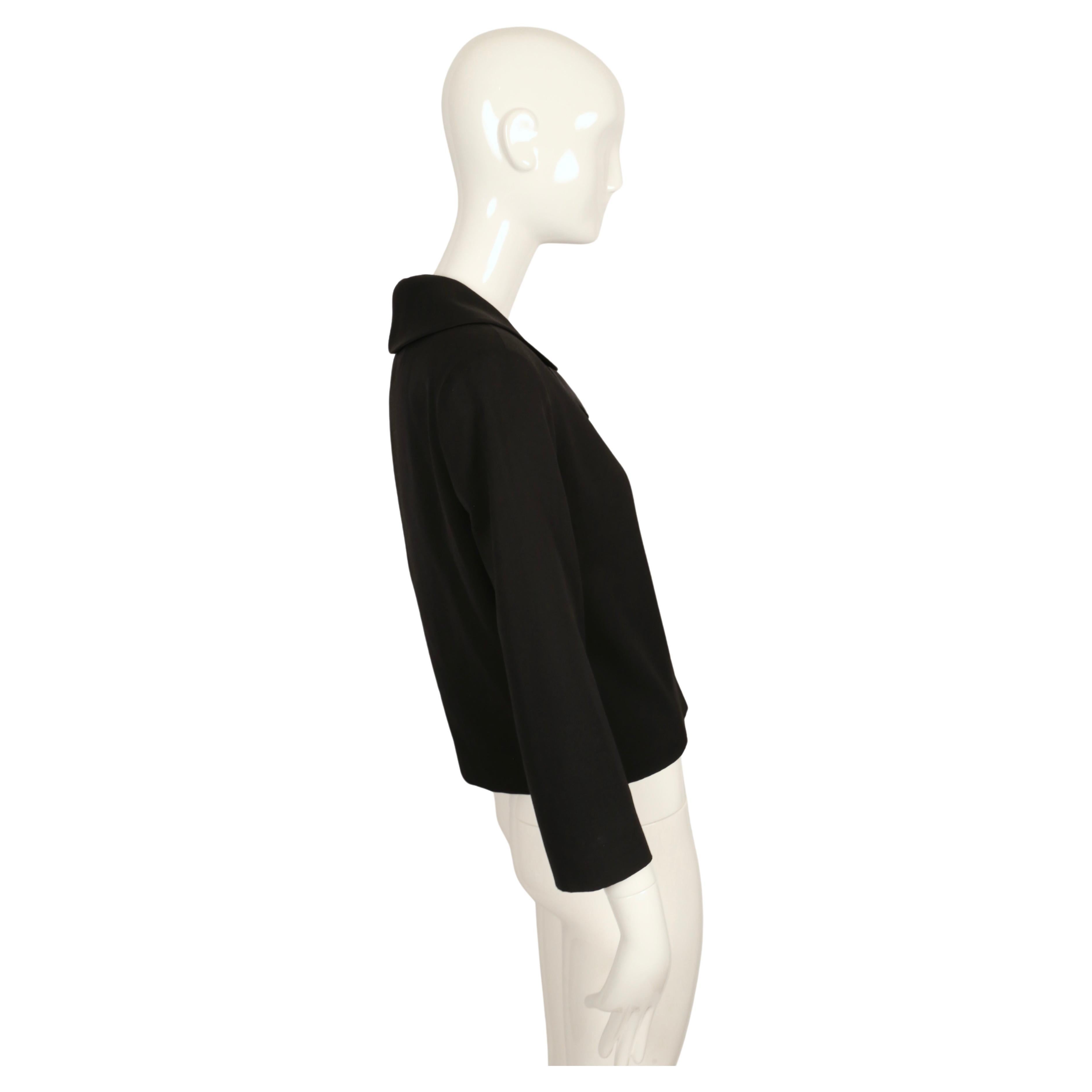 Women's 2015 MARGIELA by JOHN GALLIANO black gabardine RUNWAY jacket For Sale