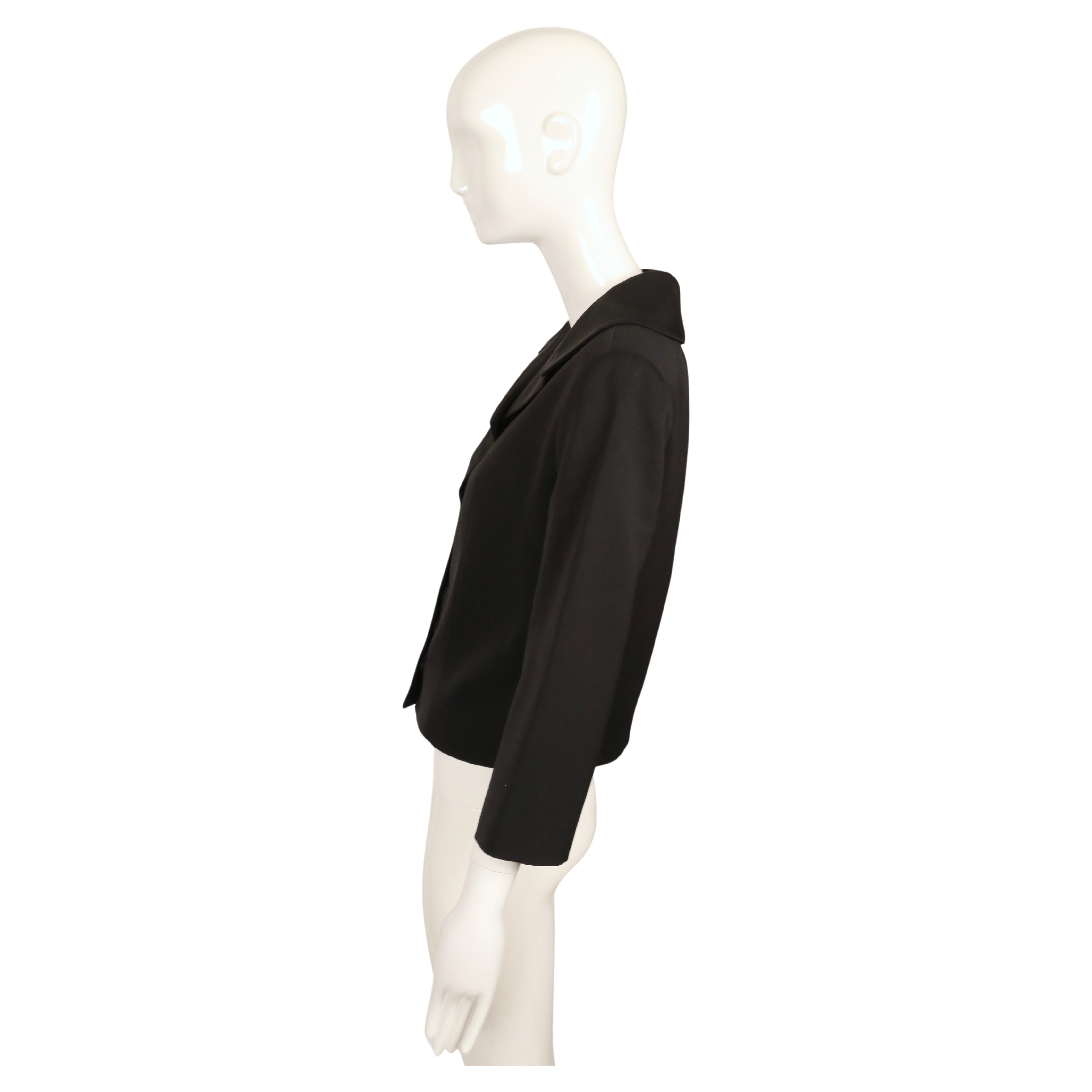 2015 MARGIELA by JOHN GALLIANO black gabardine RUNWAY jacket For Sale 2