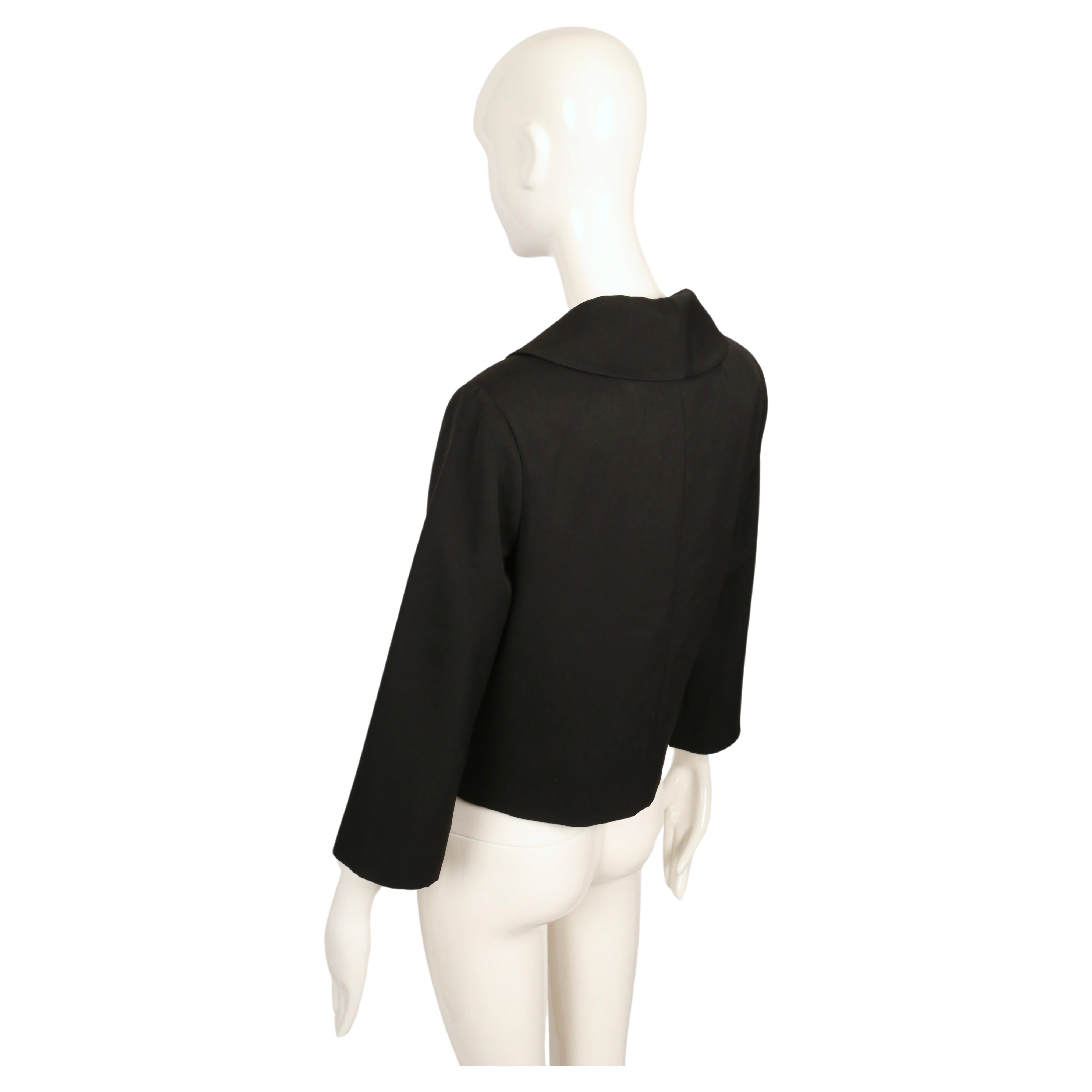 2015 MARGIELA by JOHN GALLIANO black gabardine RUNWAY jacket For Sale 3