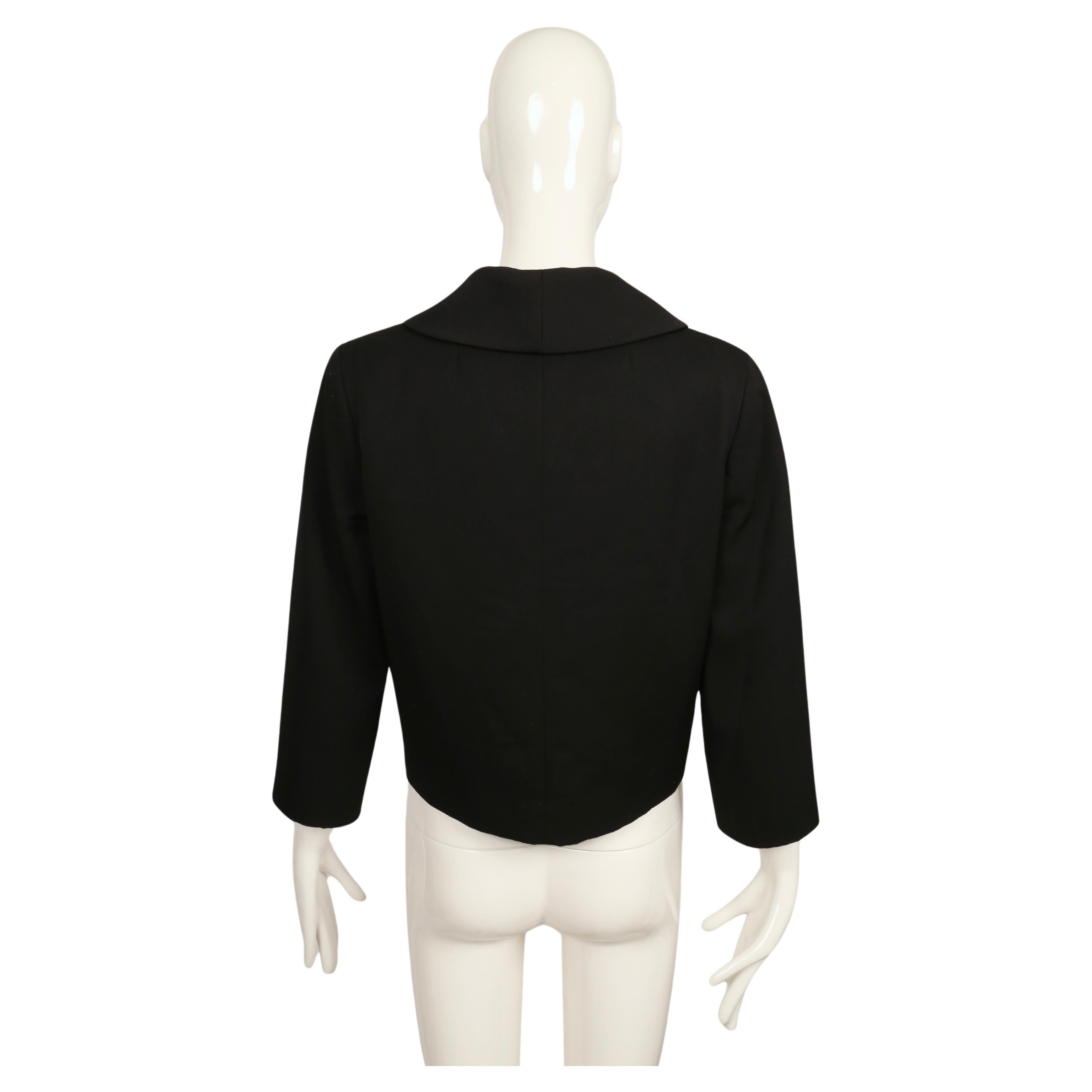 2015 MARGIELA by JOHN GALLIANO black gabardine RUNWAY jacket For Sale 4