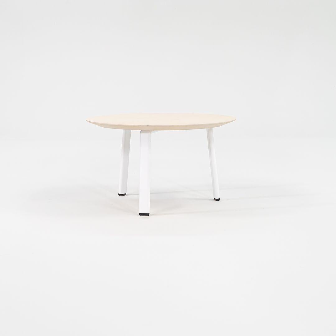 Steel 2015 Pair of Allermuir Sunda 2 White Wood Side / End Tables by Allermuir Design For Sale
