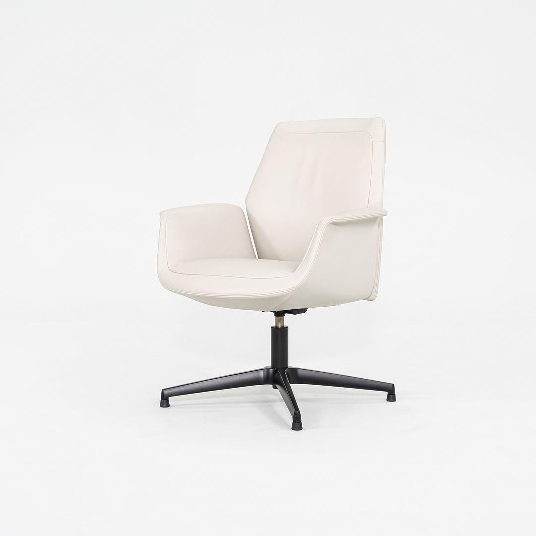 Italian 2015 Pair of Jean-Marie Massaud for Poltrona Frau Downtown Arm Chairs in Leather For Sale