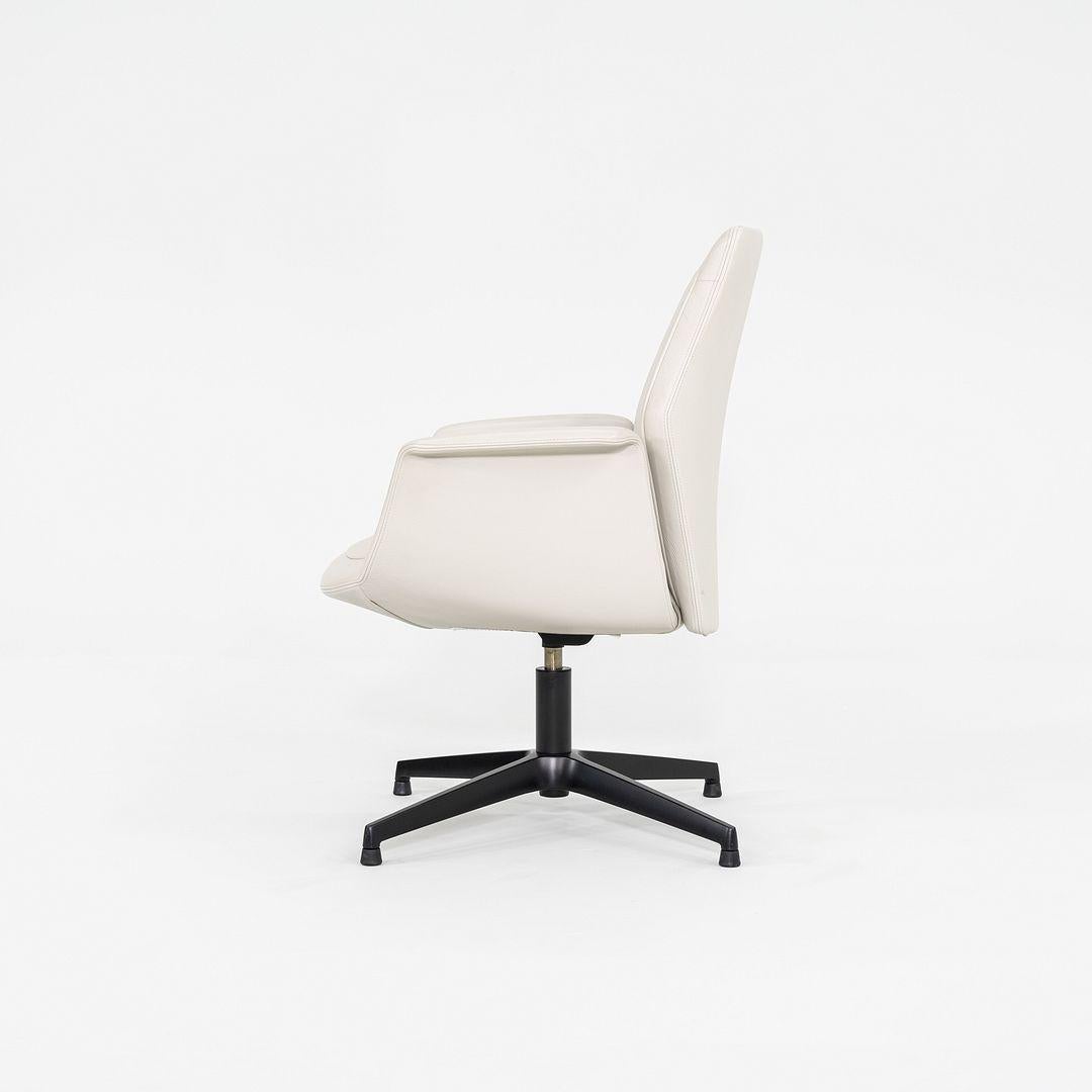 2015 Pair of Jean-Marie Massaud for Poltrona Frau Downtown Arm Chairs in Leather In Excellent Condition For Sale In Philadelphia, PA