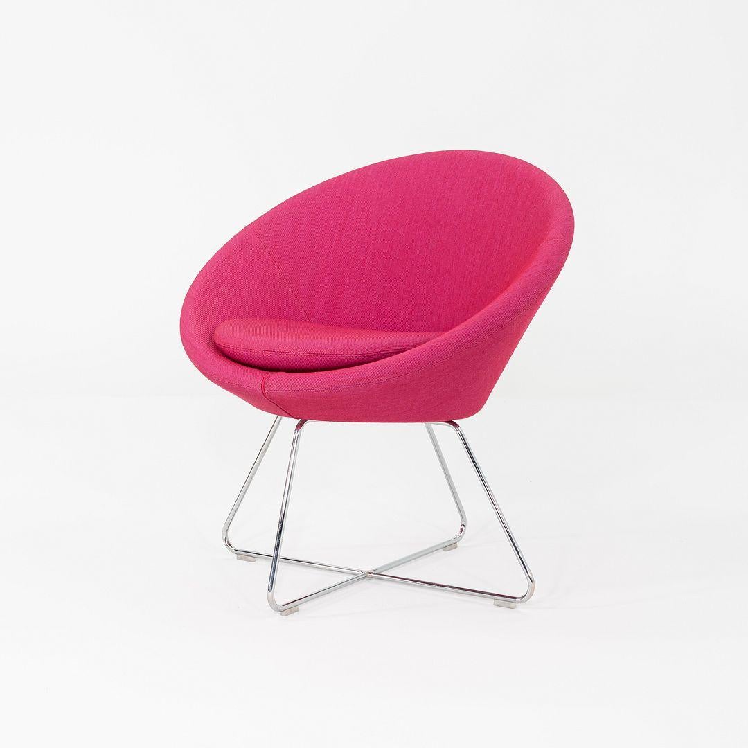 British 2015 PearsonLloyd for Allermuir Conic Lounge Chair in Pink Fabric 6x Available For Sale