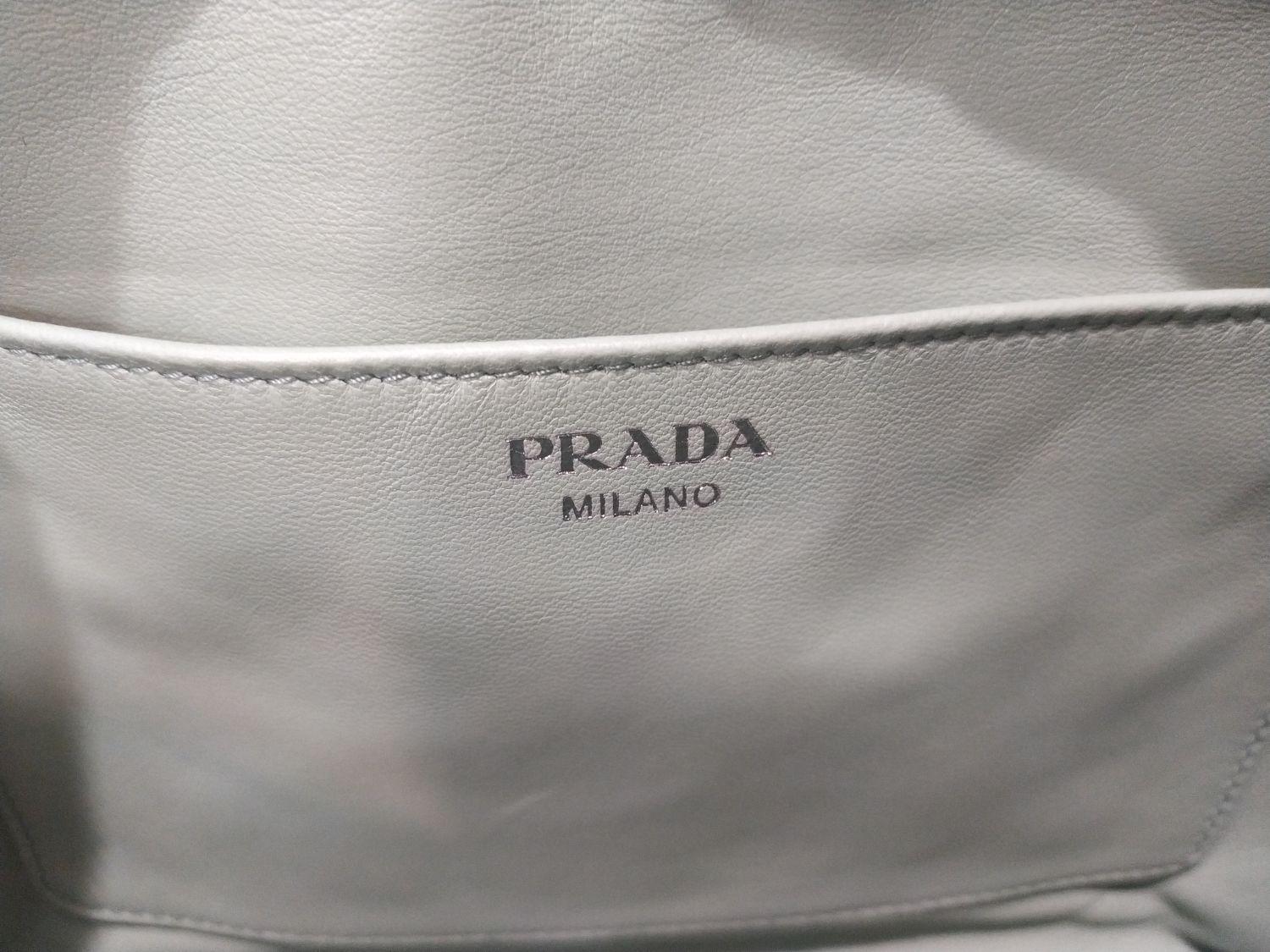 2015 Prada Grey Calf Leather Bag 1