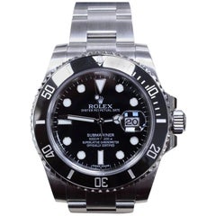 2015 Rolex Submariner Ceramic 116610 Black Stainless Steel with Box and Papers