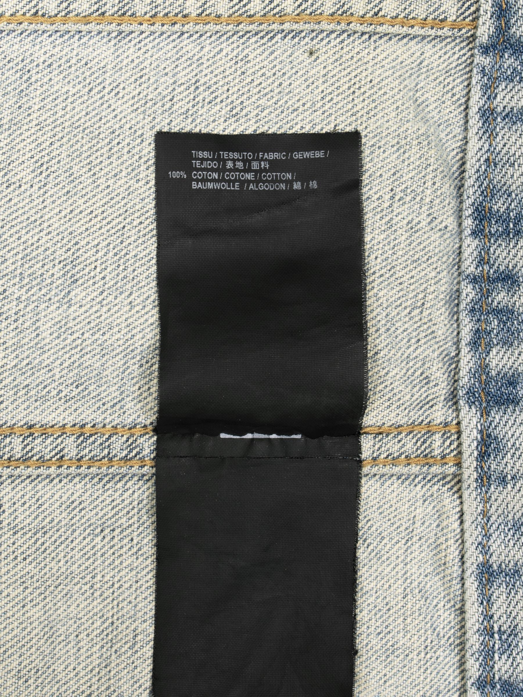 2015 Saint Laurent Paris  ×  Hedi Slimane DISTRESSED Blue DENIM JACKET For Sale 1