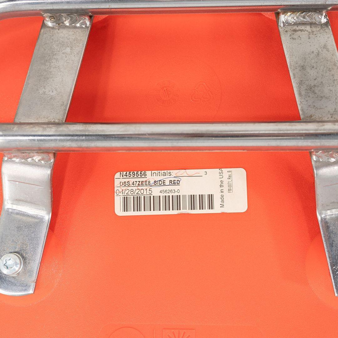 2015 Set of Four Herman Miller Stacking Eames Plastic Side Shells in Red/Orange 5