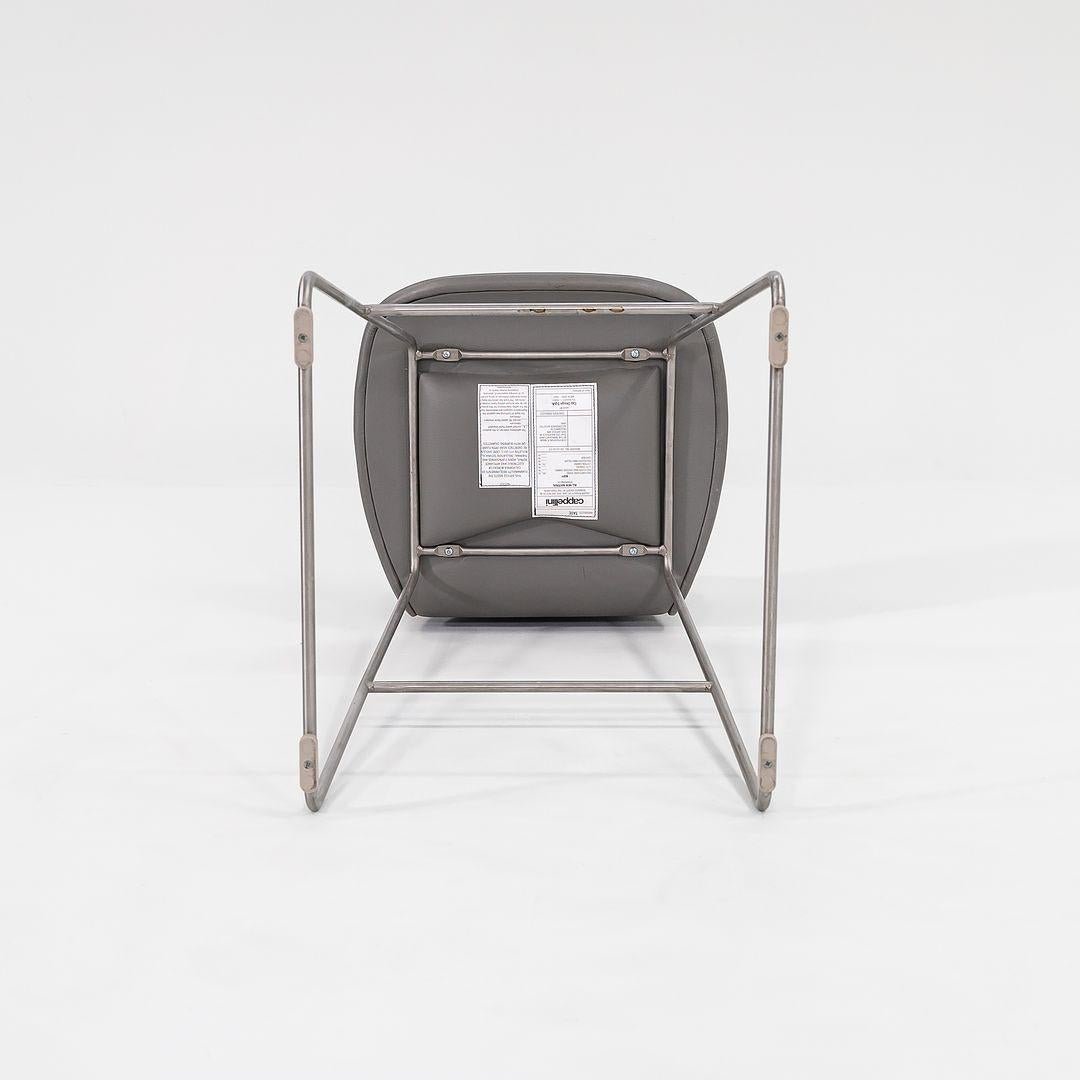 2015 Tate Bar Stools in Grey Leather by Jasper Morrison for Cappellini For Sale 4