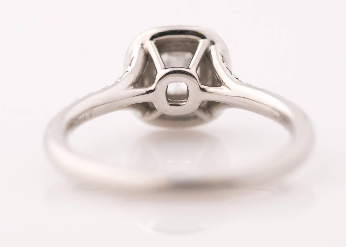 Modern 2015 Tiffany & Co. Soleste Diamond Platinum Engagement Ring
