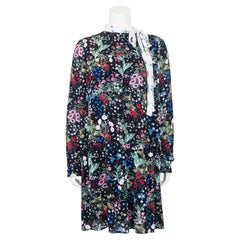 2015 Valentino Floral Pattern Silk Dress