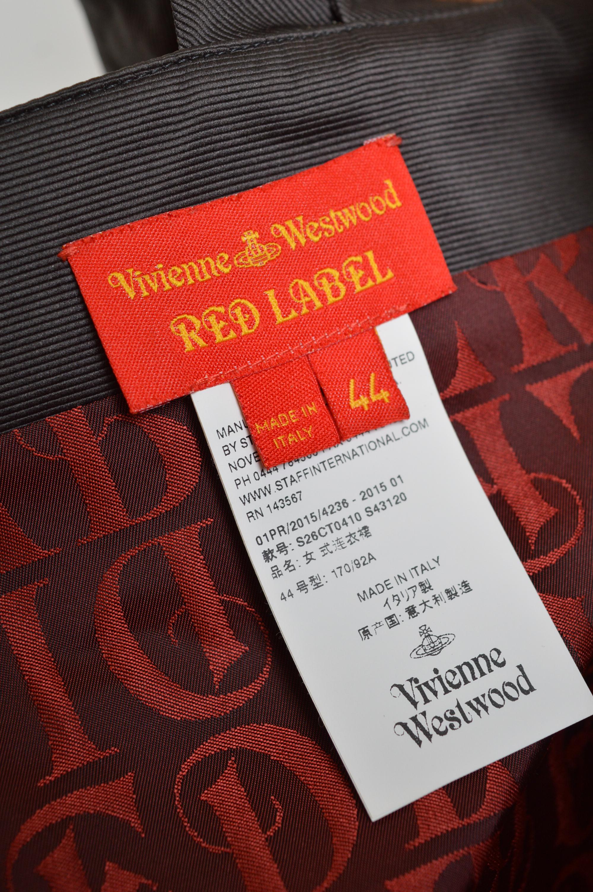 2015 Vivienne Westwood - Robe de cocktail à corset gris anthracite en vente 10