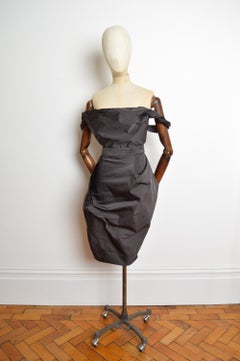 2015 Vivienne Westwood Charcoal Grey Corset cocktail Dress