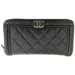2016-17 Limited Edition Black Boy Chanel Long Wallet/Clutch Series 22 at  1stDibs