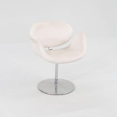 2016 Artifort Little Tulip Chair by Pierre Paulin in White Leather and Chrome