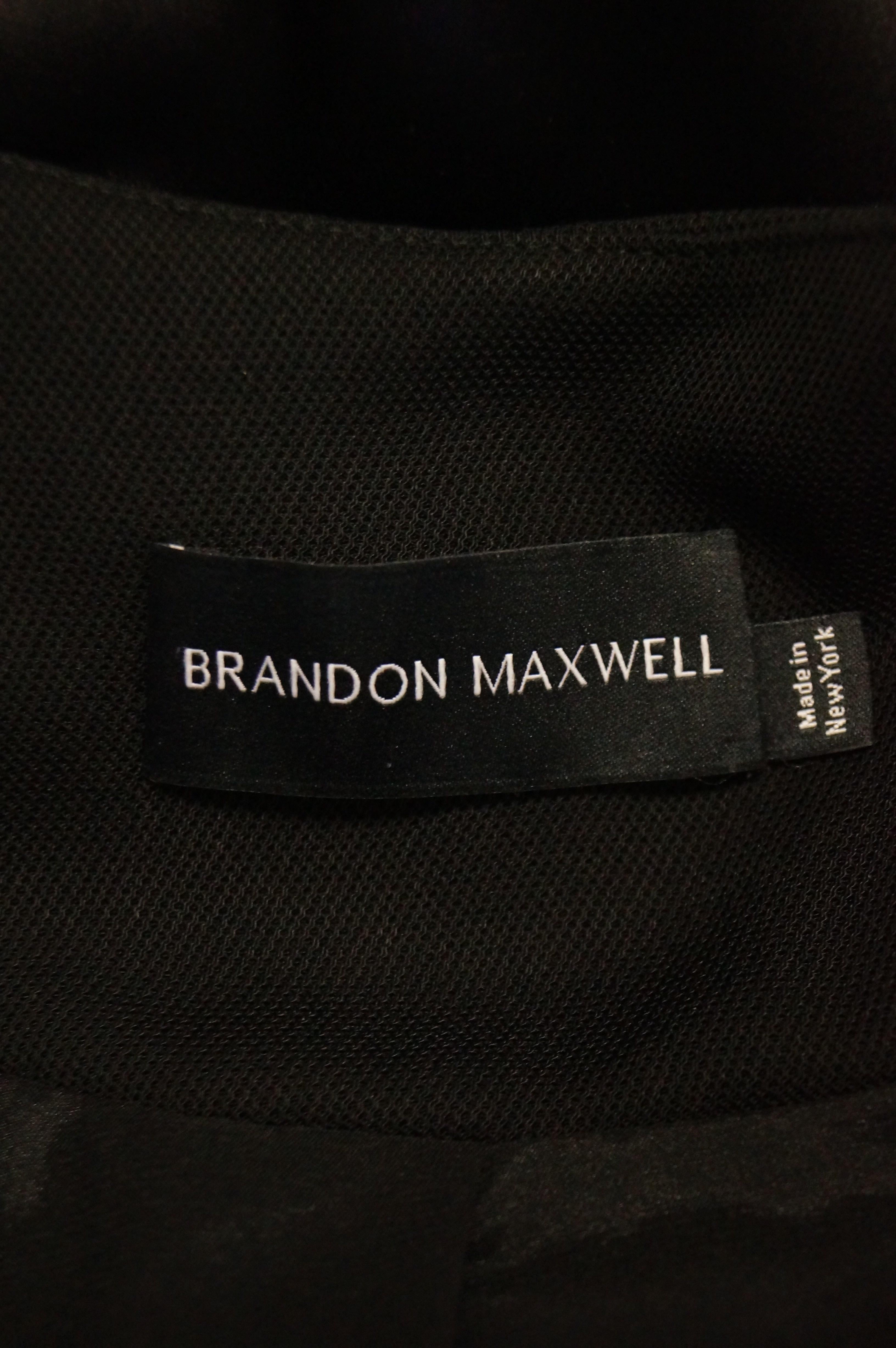 2016 Brandon Maxwell V-Neck Cutout-Waist Long Evening Coat For Sale 4