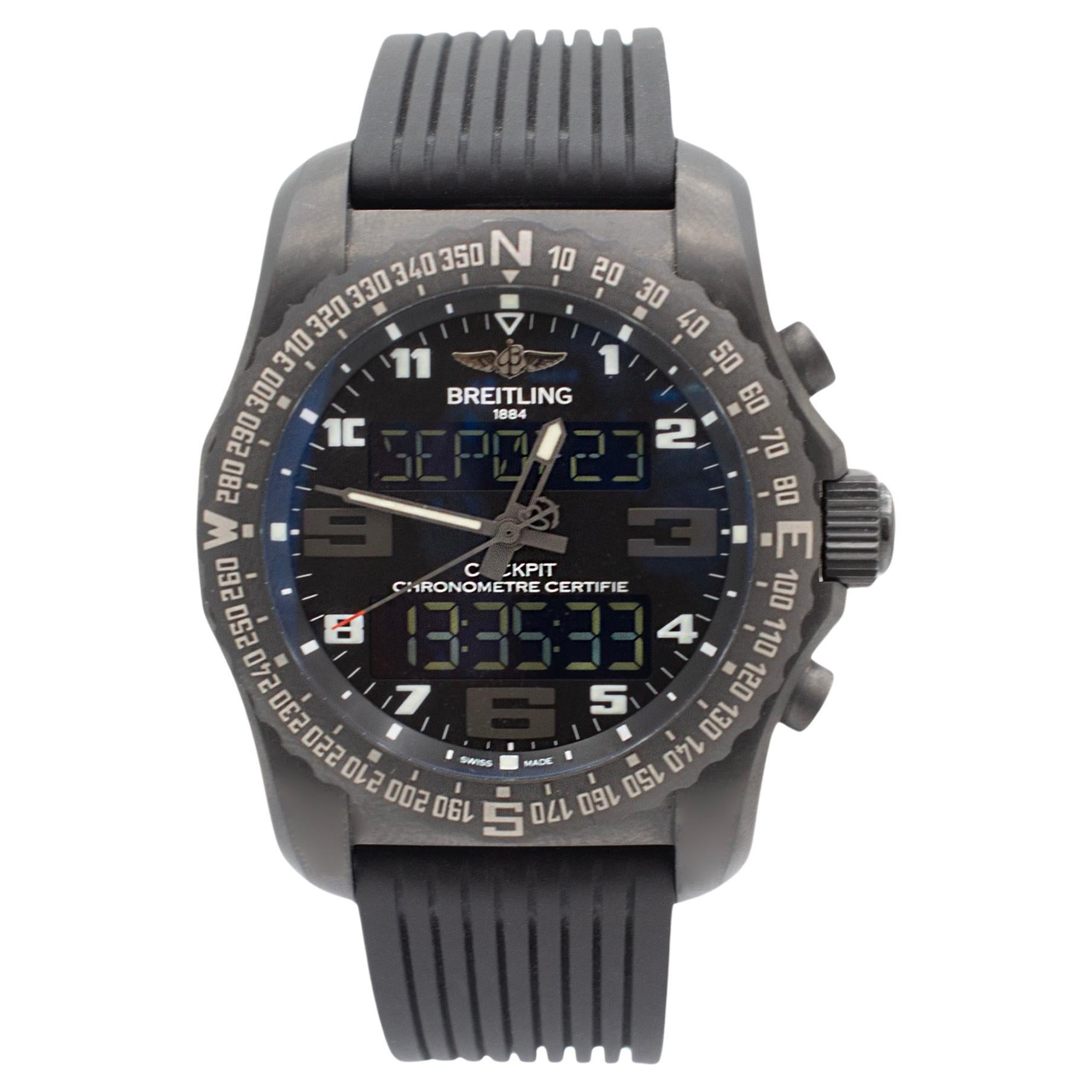 2016 Montre homme Breitling Cockpit B50 VB5010 Night Mission Black Titanium en vente