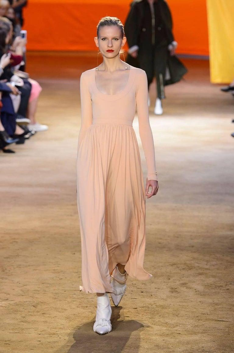 Beige 2016 CELINE by PHOEBE PHILO peach runway dress with open back - new