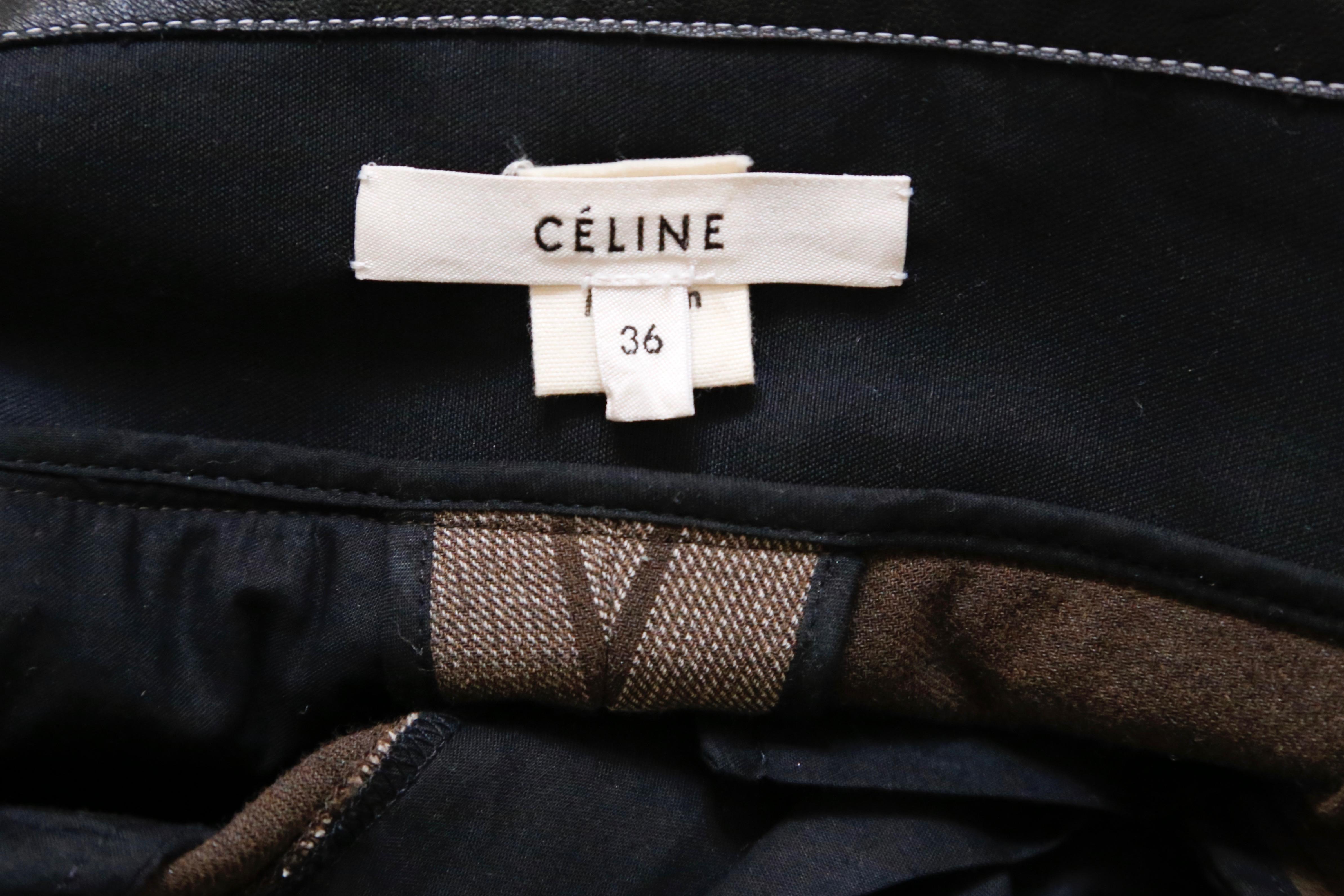 2016 Celine by PHoebe Philo pantalon de défilé à carreaux avec taille enveloppante- new en vente 3