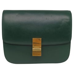 2016 Celine Smaragd Kalbsleder Medium Box Tasche