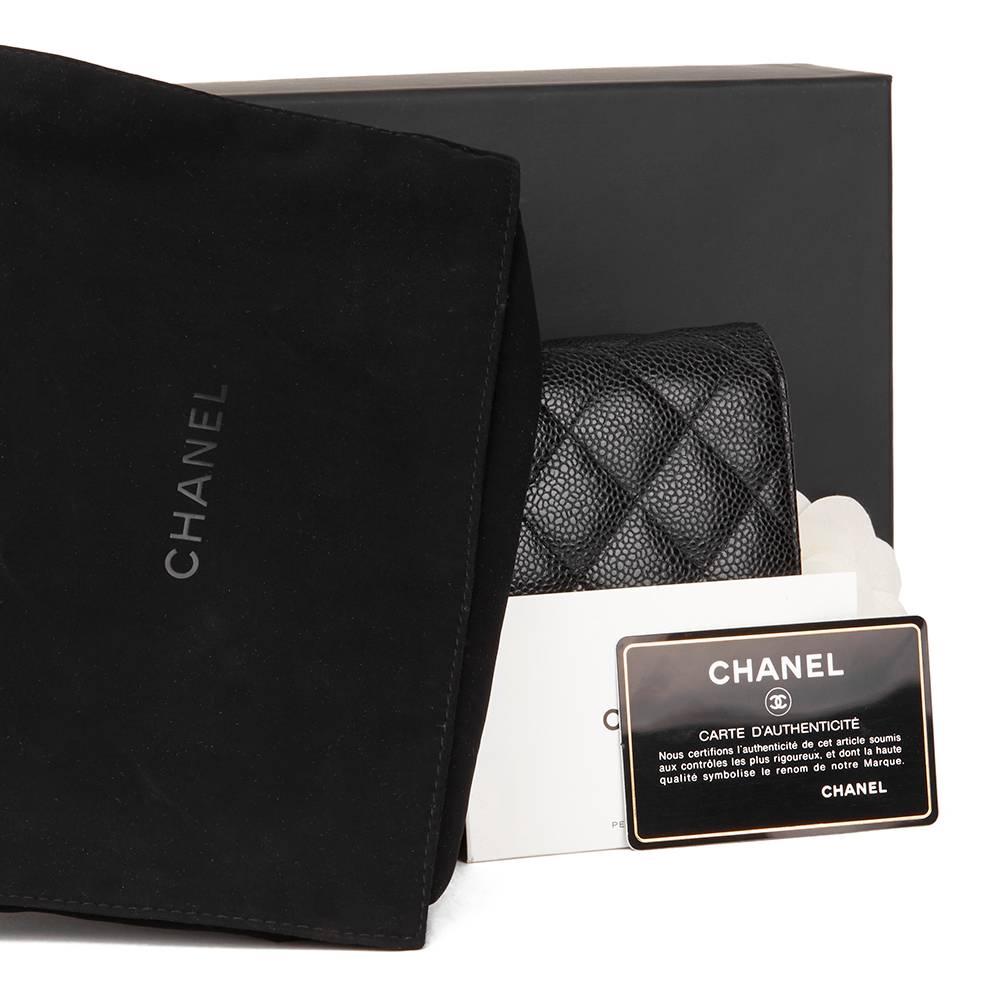 2016 Chanel Black Quilted Caviar Leather Wallet-On-Chain WOC 4
