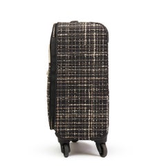 2016 Chanel Black Tweed & Caviar Leather Jacket Trolley Rolling Suitcase