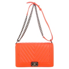 Chanel Boy GM Handtasche aus Koralle Leder, 2016