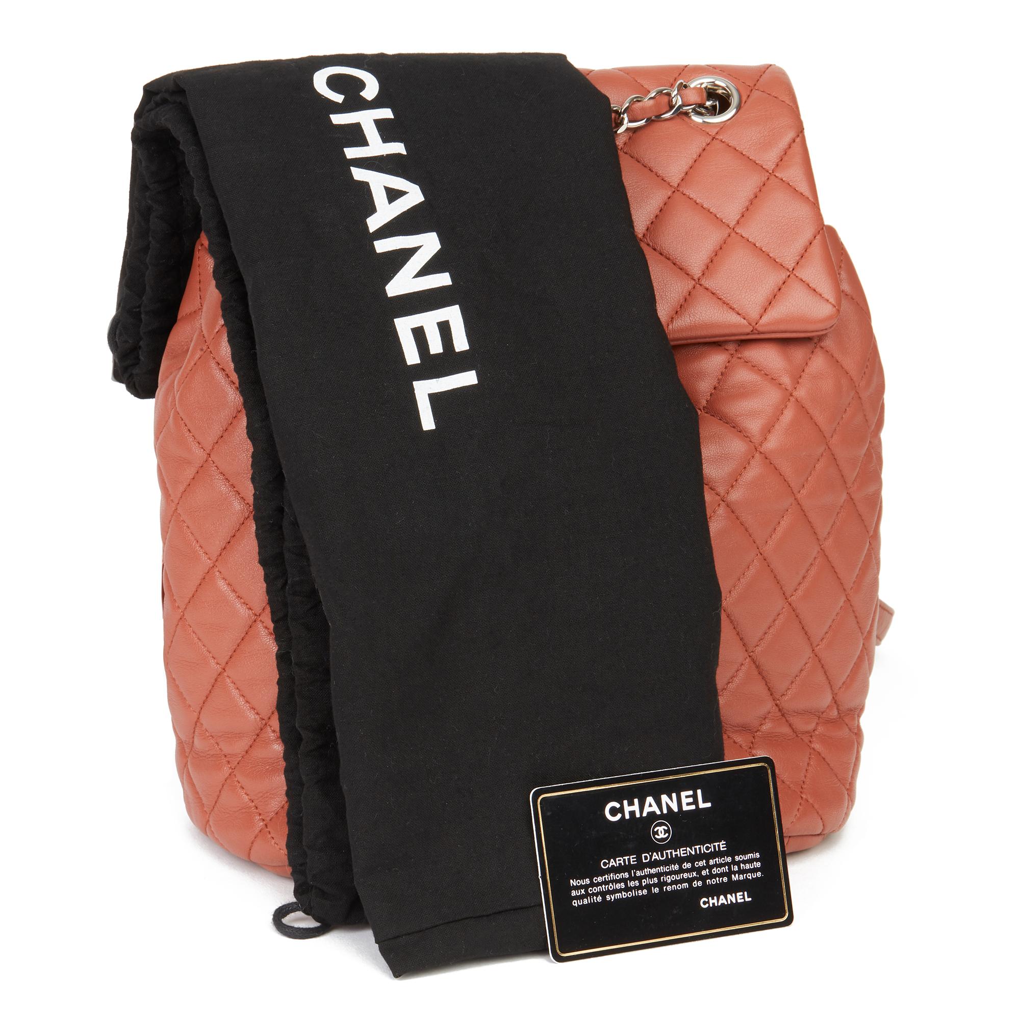 2016 Chanel Brick Brown Quilted Lambskin Small Urban Spirit Backpack 5
