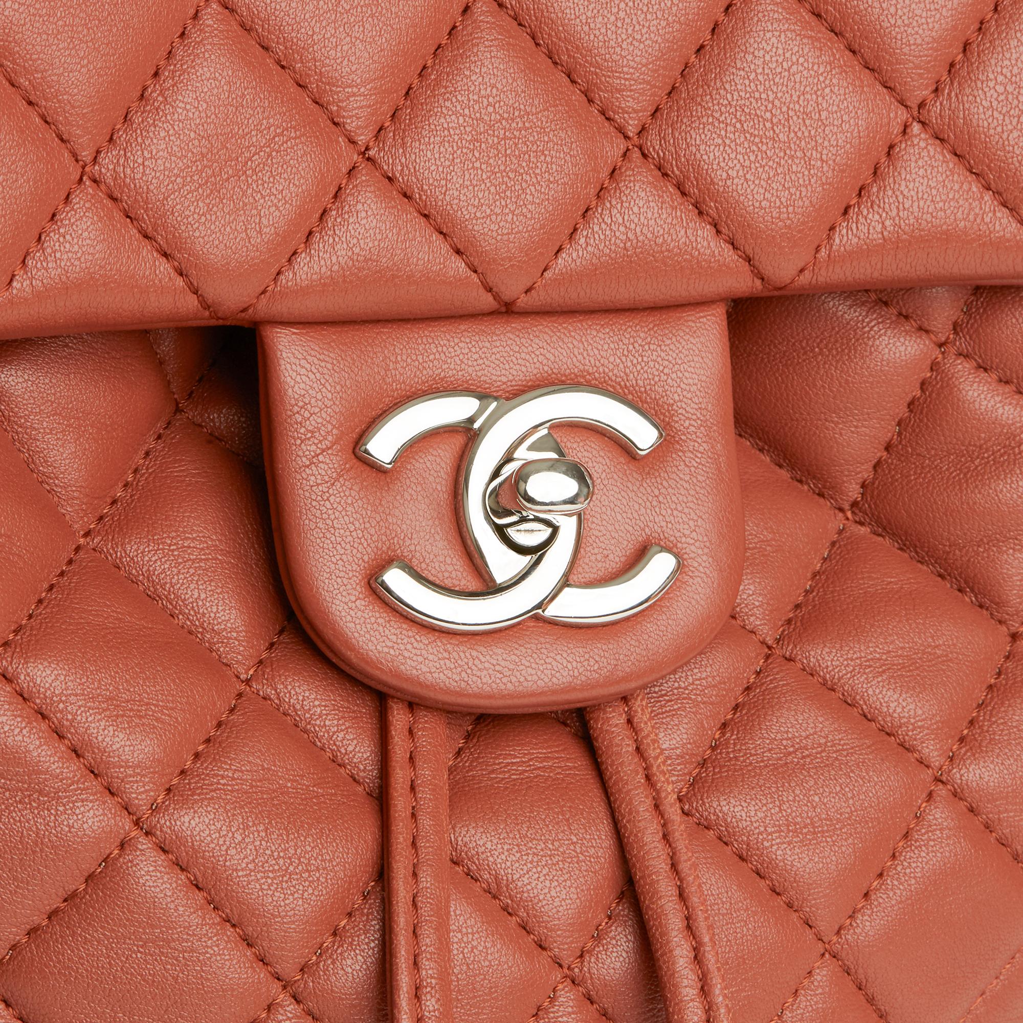 Women's 2016 Chanel Brick Brown Quilted Lambskin Small Urban Spirit Backpack