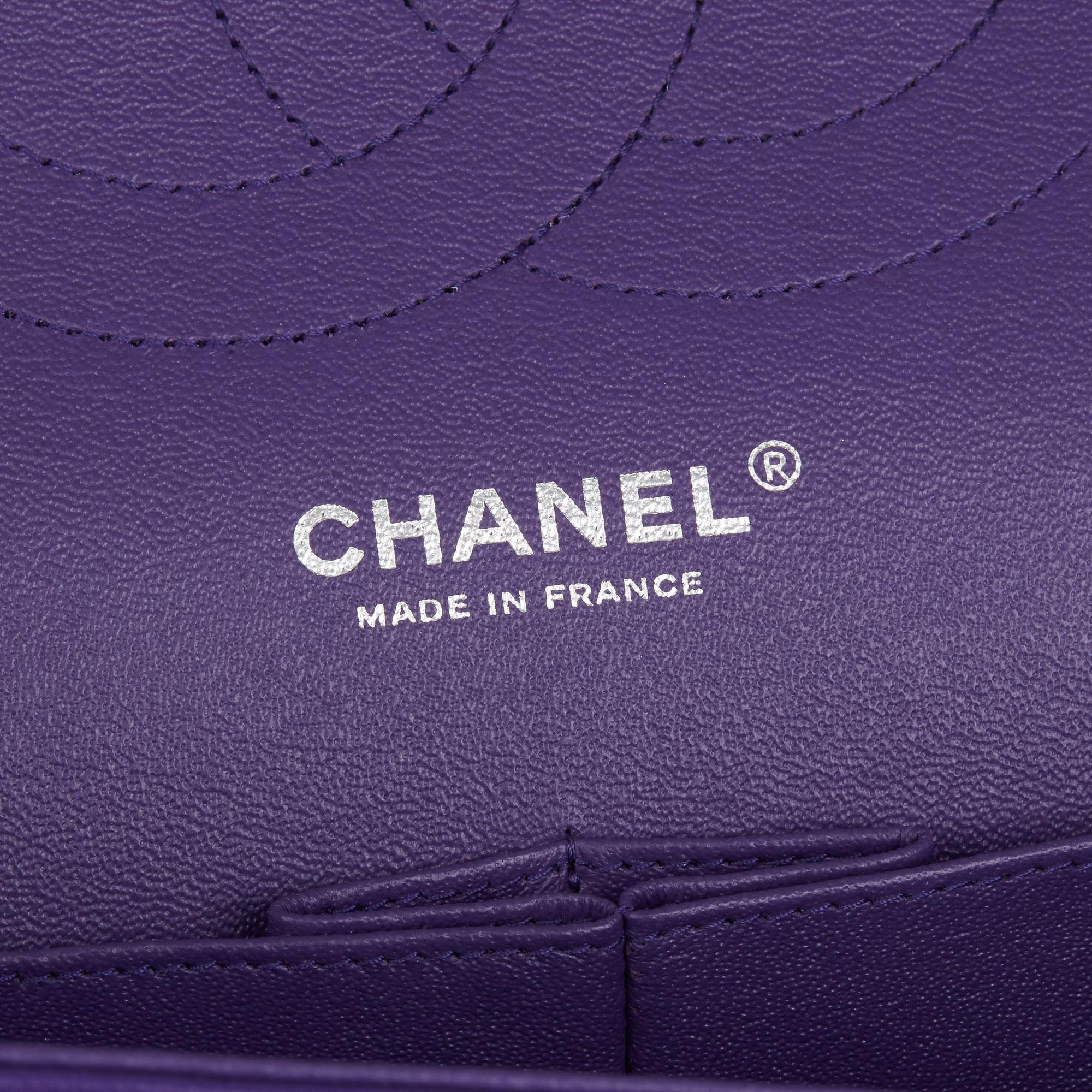 2016 Chanel Purple Quilted Lambskin Jumbo Classic Double Flap Bag 3