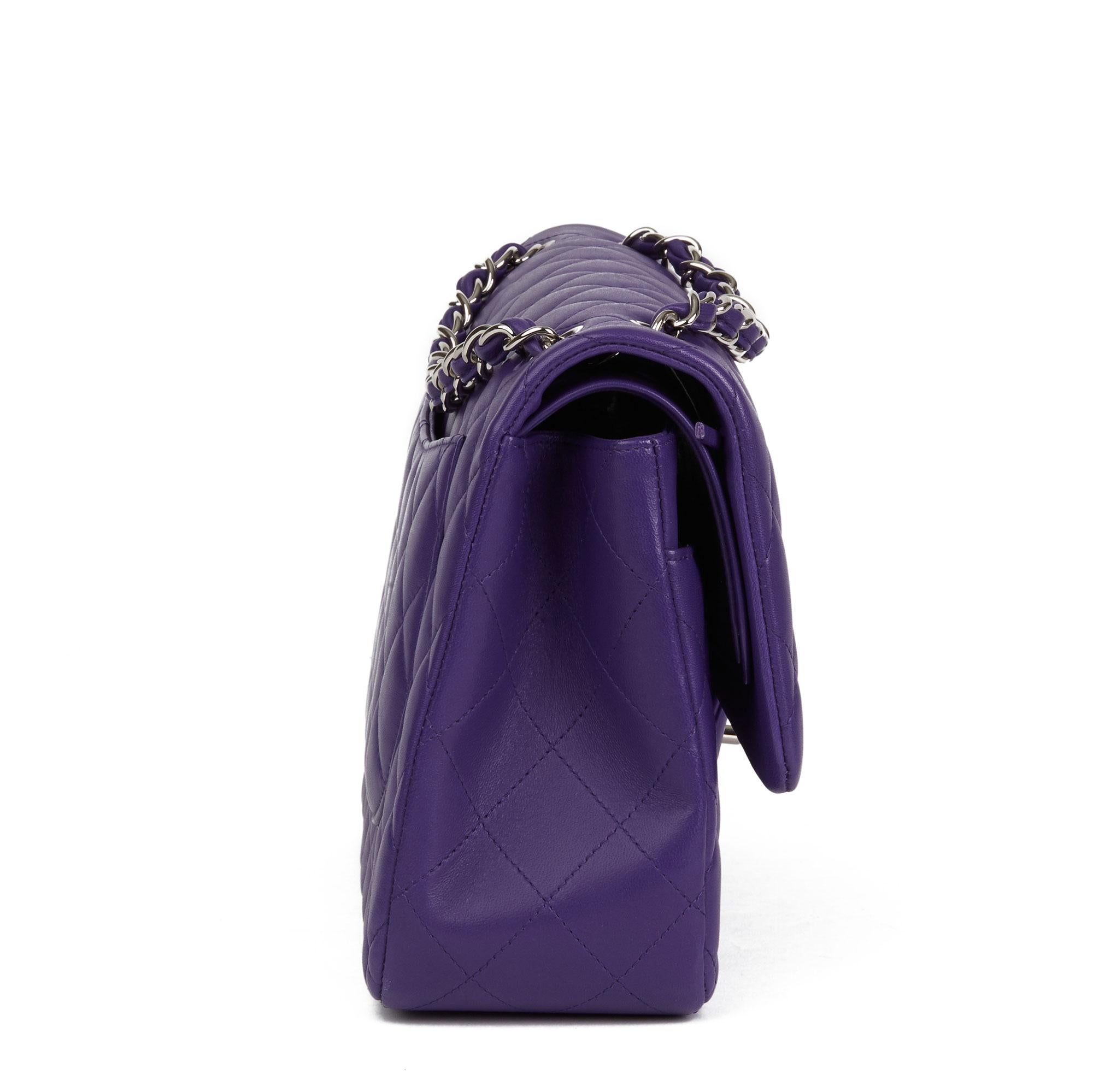 women purple chanel bag
