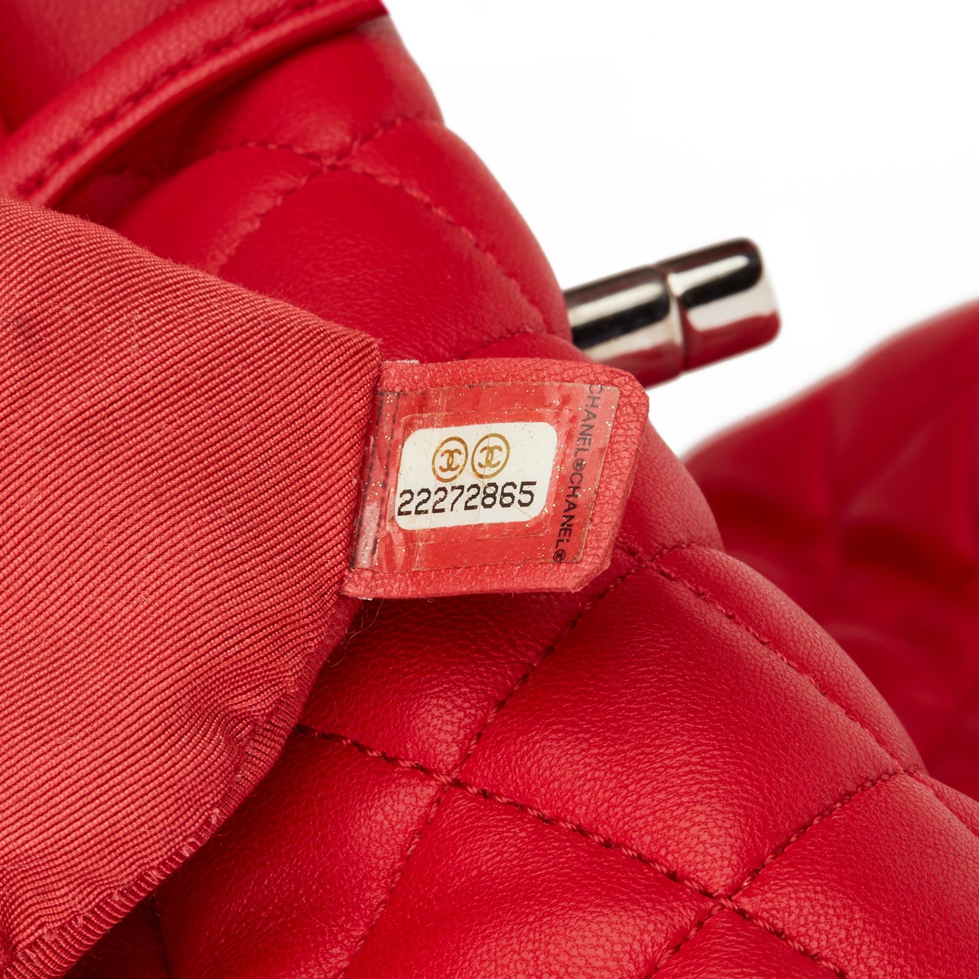 2016 Chanel Red Quilted Lambskin Large Urban Spirit Backpack 6