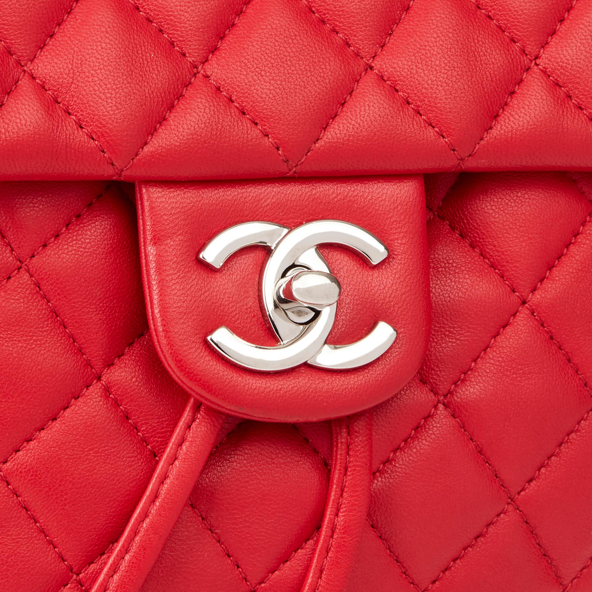 2016 Chanel Red Quilted Lambskin Large Urban Spirit Backpack 3