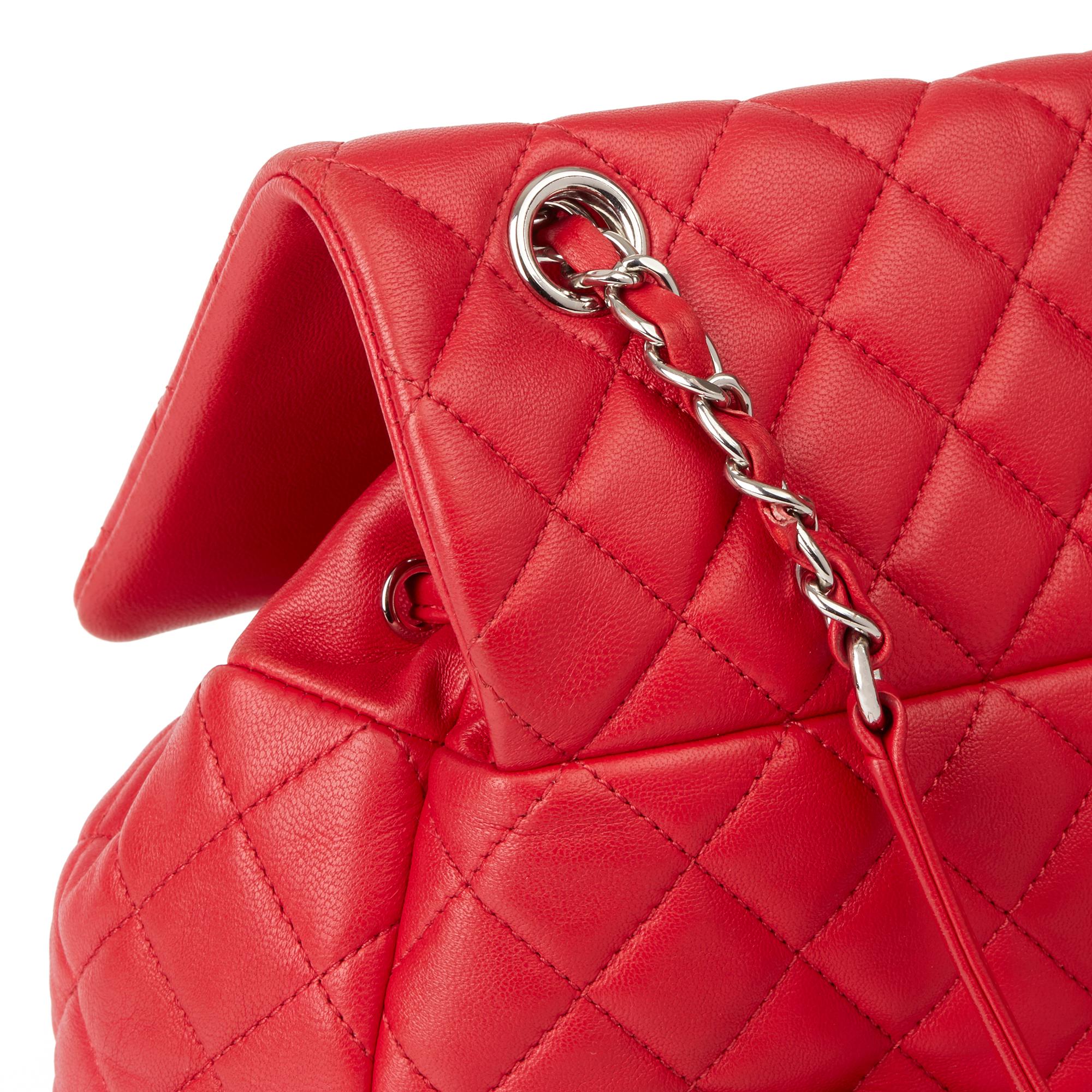 2016 Chanel Red Quilted Lambskin Large Urban Spirit Backpack  4
