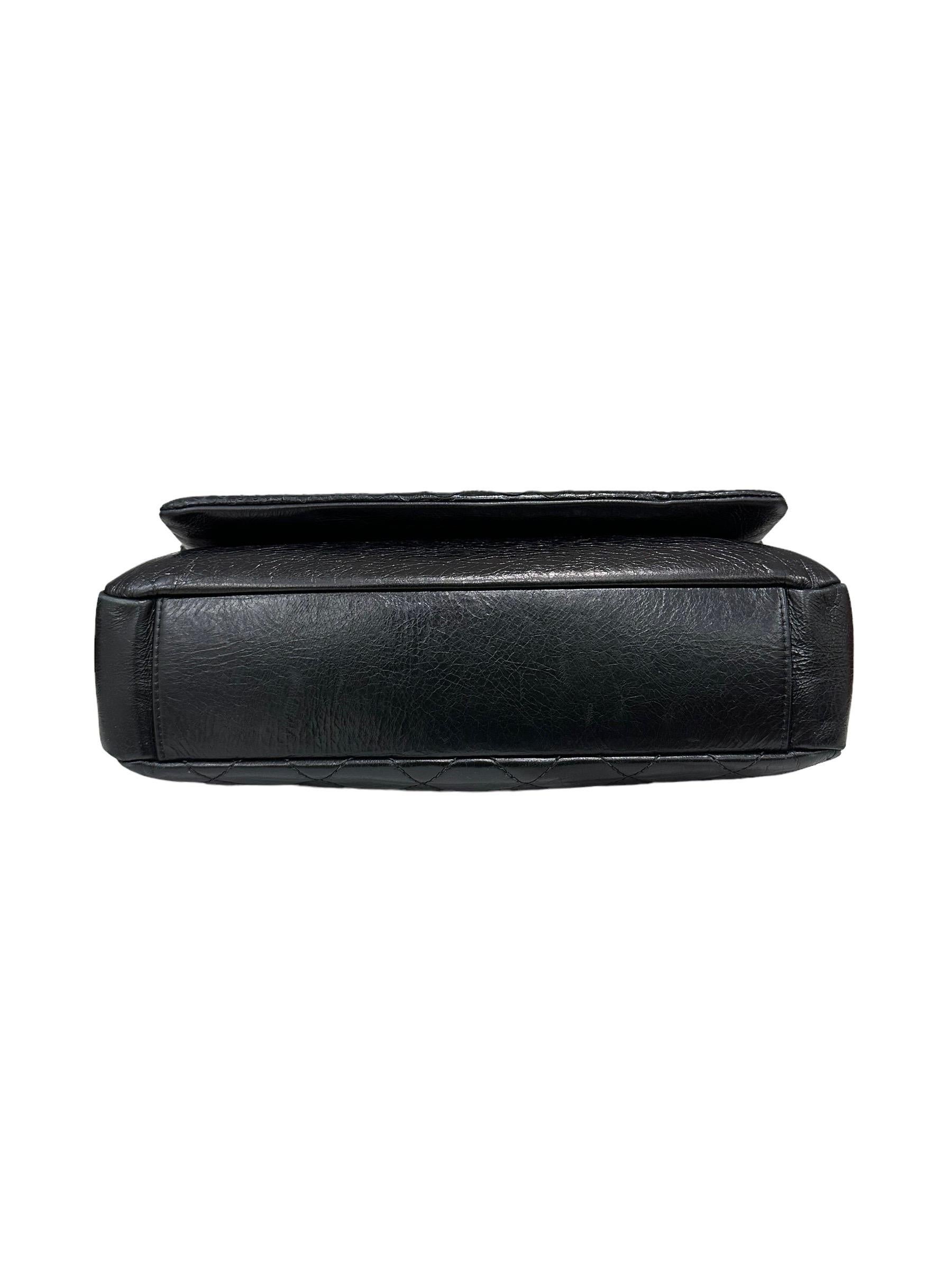 2016 Chanel Urban Mix  Flap Black Quilted Leather Shoulder Bag For Sale 3