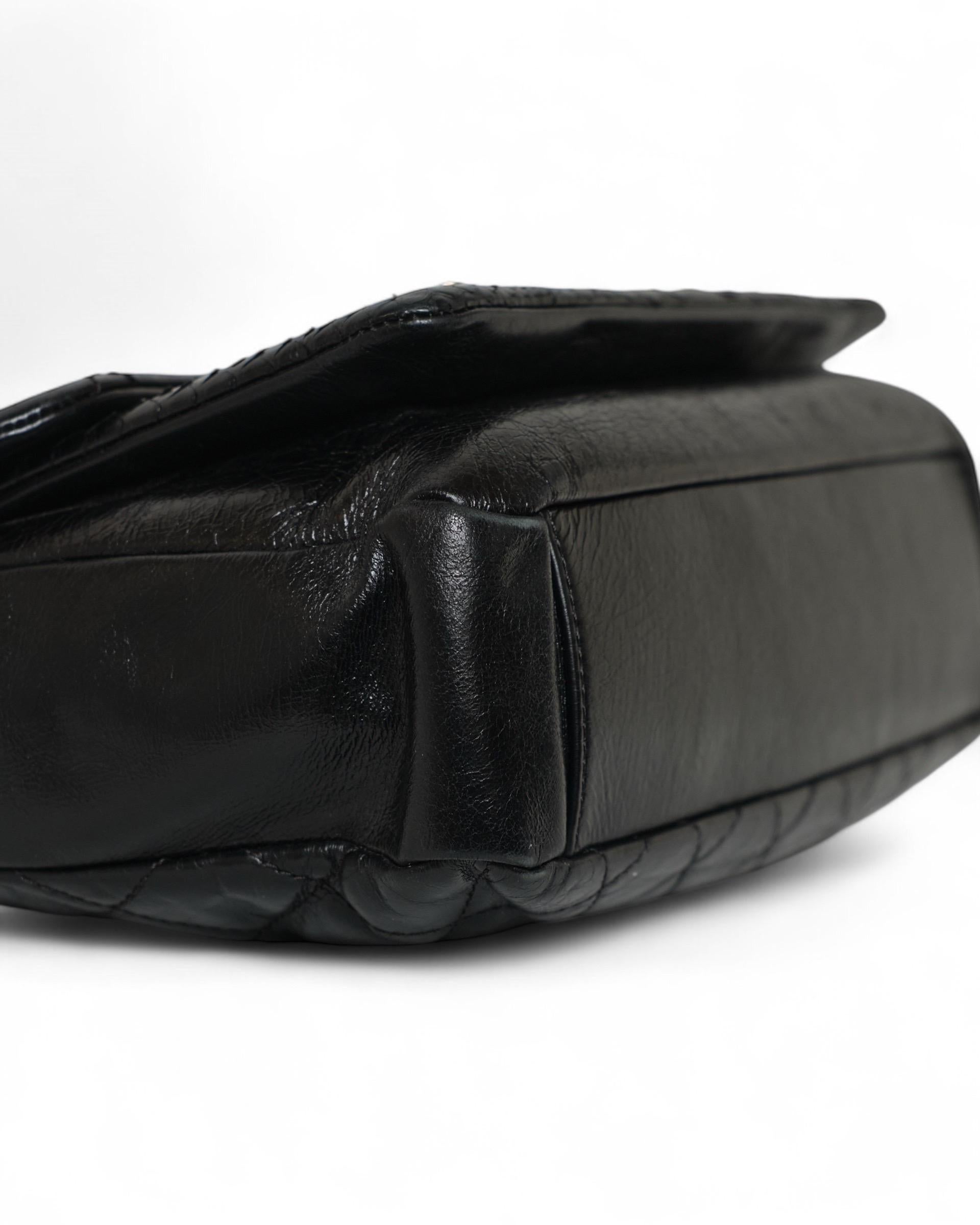 2016 Chanel Urban Mix  Flap Black Quilted Leather Shoulder Bag For Sale 4