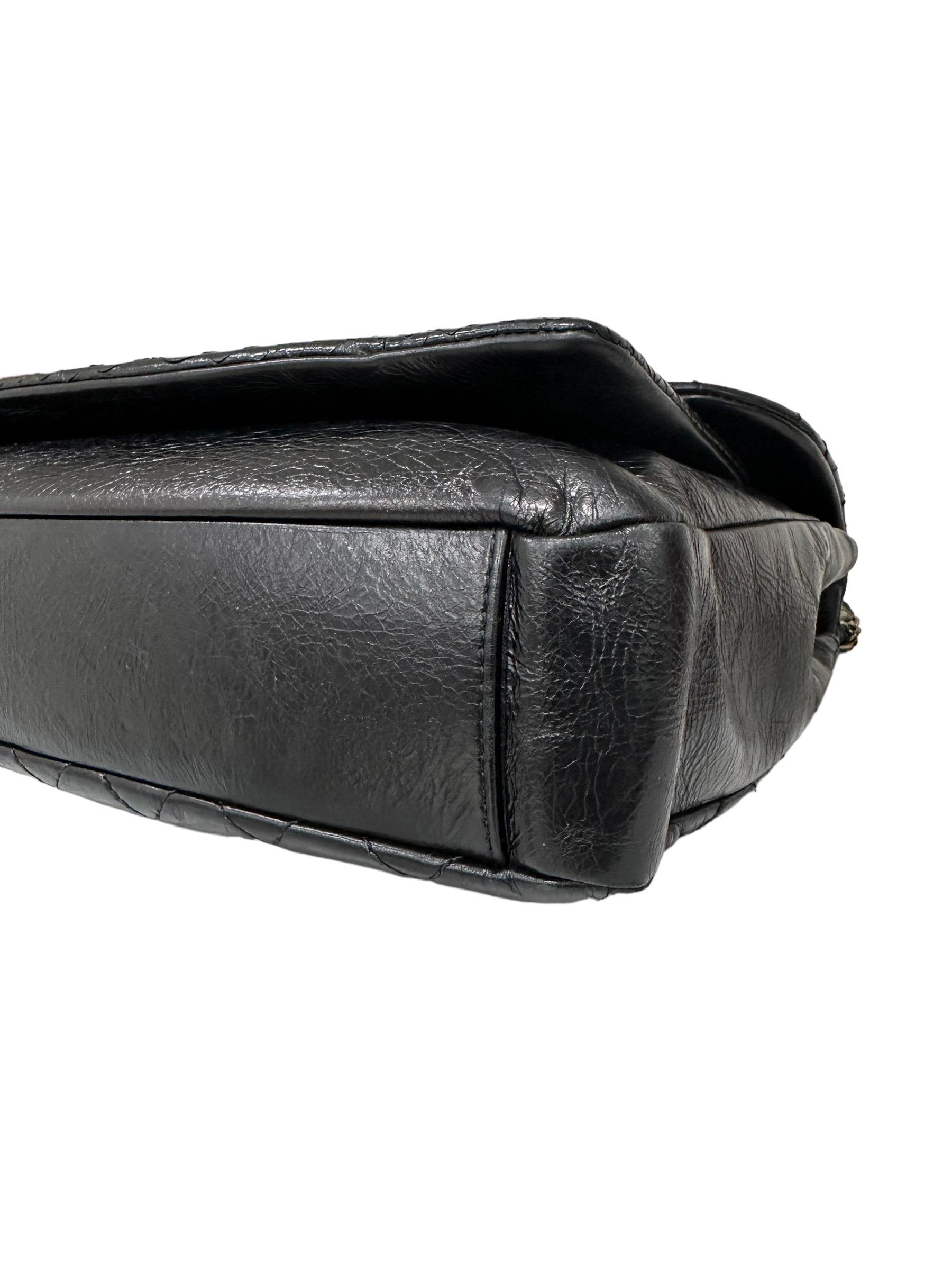 2016 Chanel Urban Mix  Flap Black Quilted Leather Shoulder Bag For Sale 5