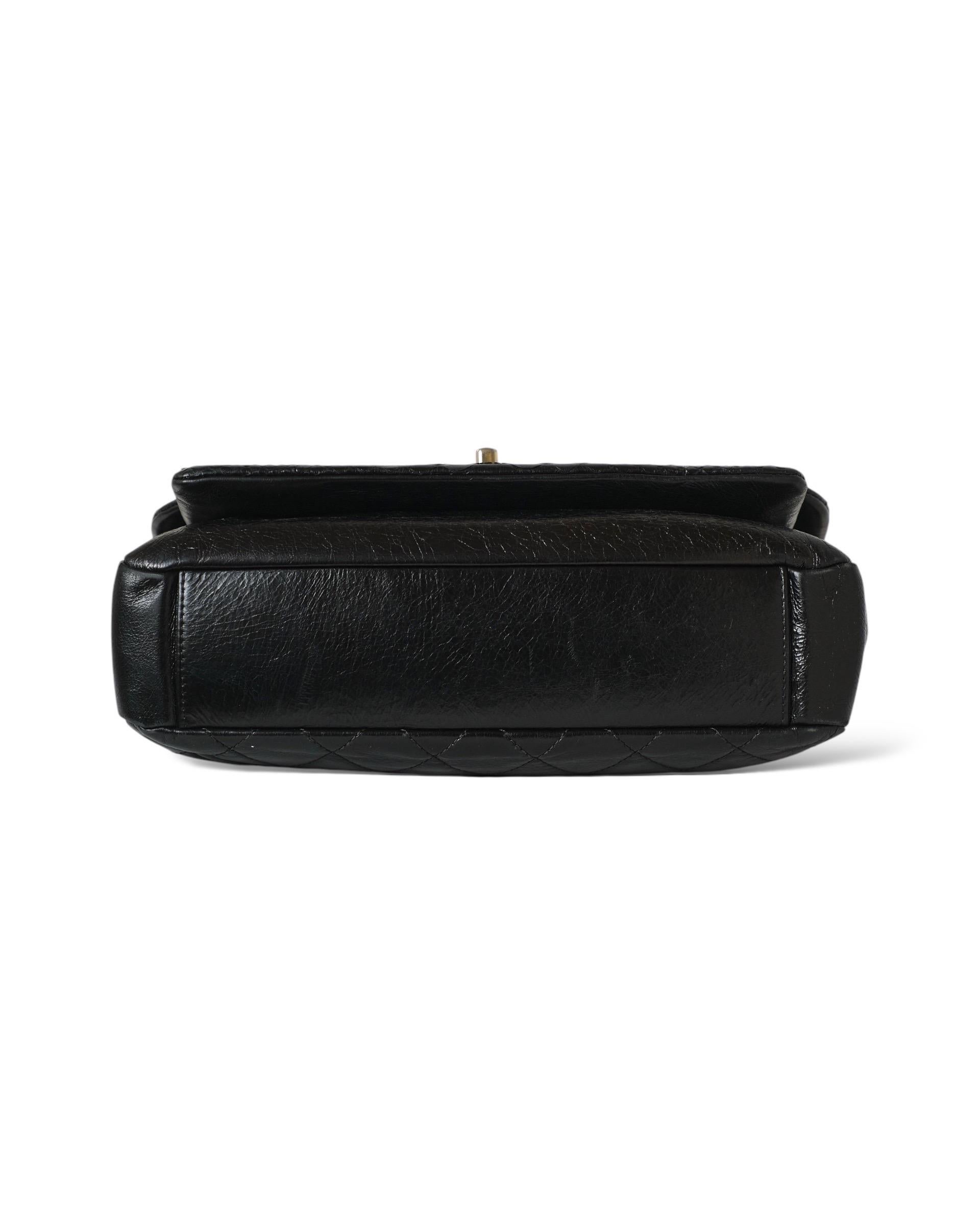 2016 Chanel Urban Mix  Flap Black Quilted Leather Shoulder Bag For Sale 6