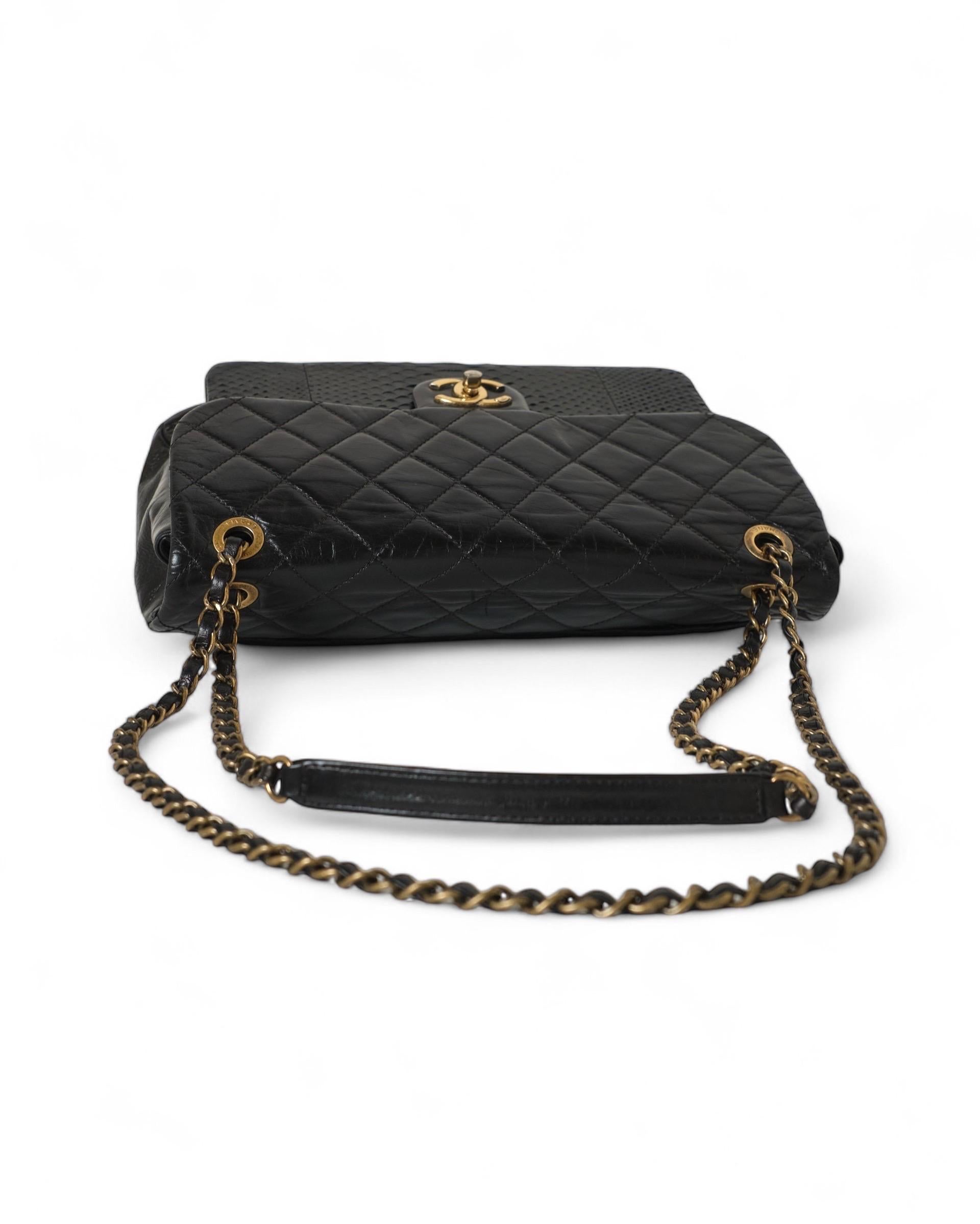 2016 Chanel Urban Mix  Flap Black Quilted Leather Shoulder Bag For Sale 8