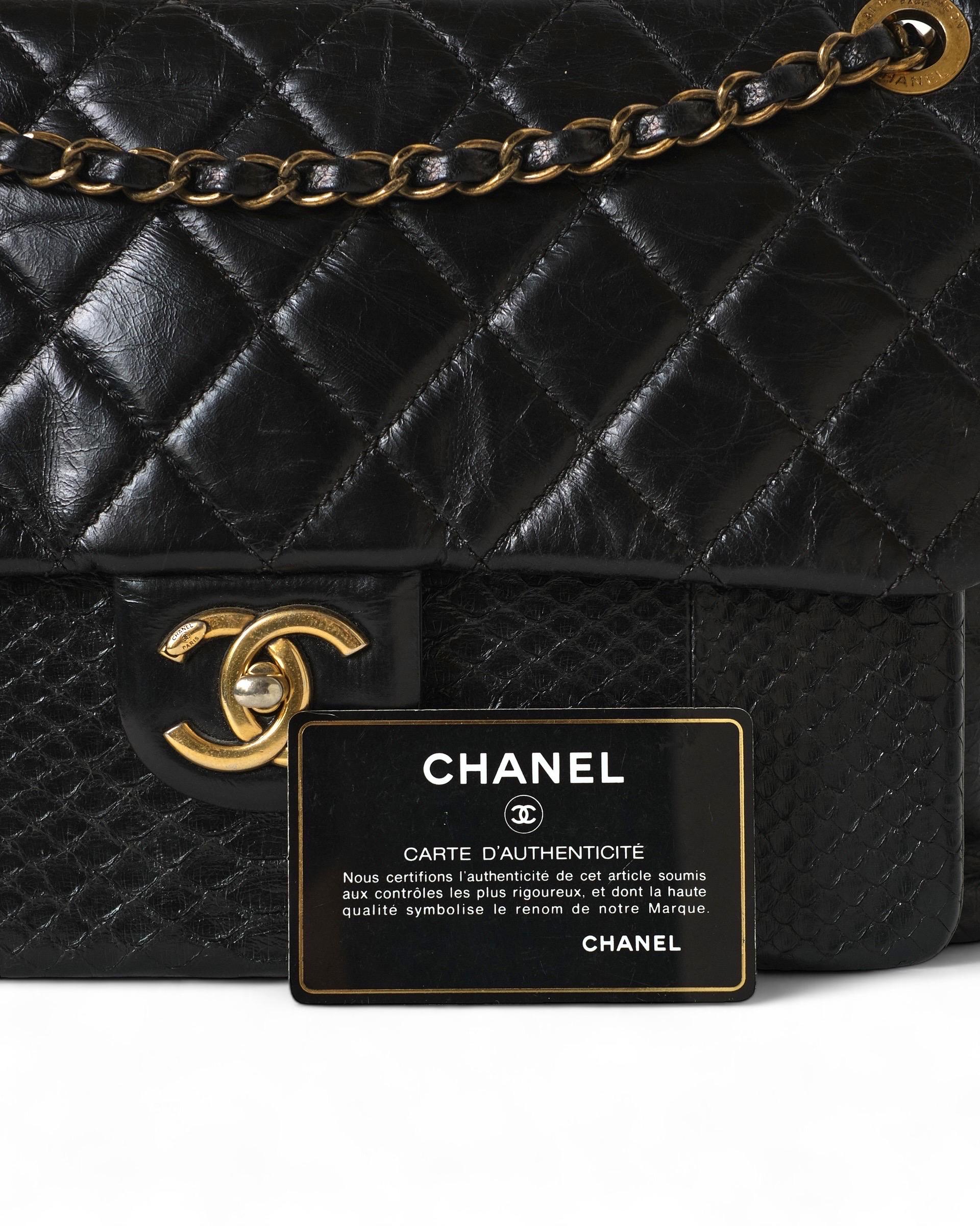 2016 Chanel Urban Mix  Flap Black Quilted Leather Shoulder Bag For Sale 9