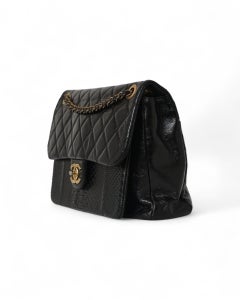 2016 Chanel Urban Mix  Flap Black Quilted Leather Shoulder Bag