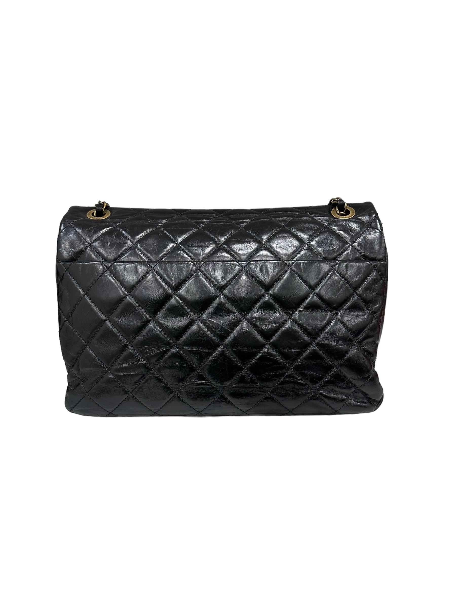 Women's 2016 Chanel Urban Mix  Flap Black Quilted Leather Shoulder Bag For Sale