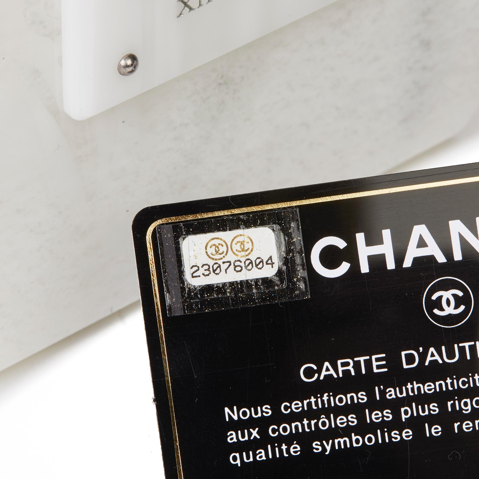 Chanel White Marble Plexiglass Paris-Rome Perfume Bottle Bag For Sale 1