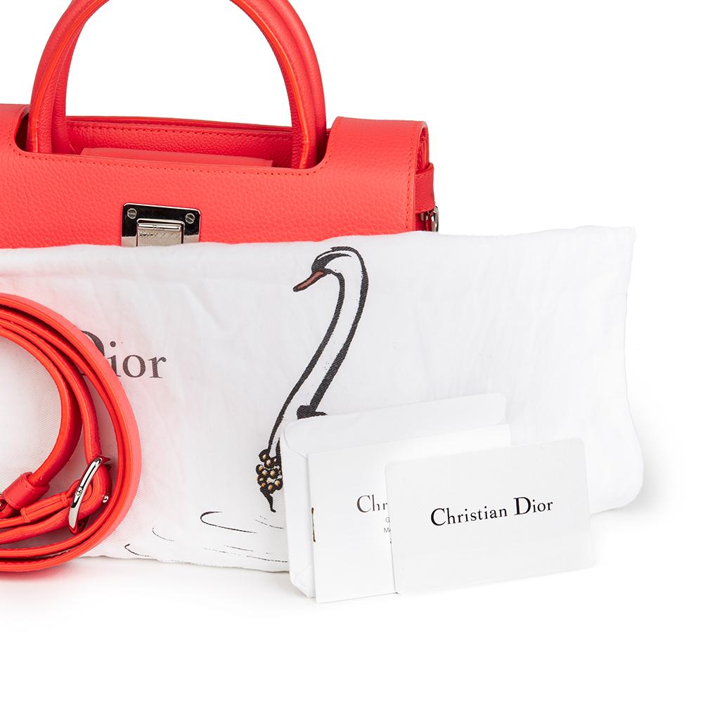 2016 Christian Dior Goji Pink Grained Calfskin Mini Diorever Tote 7