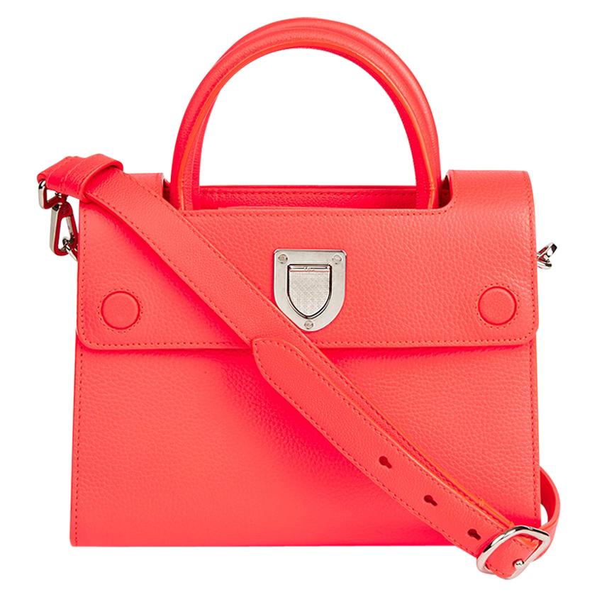 2016 Christian Dior Goji Pink Grained Calfskin Mini Diorever Tote
