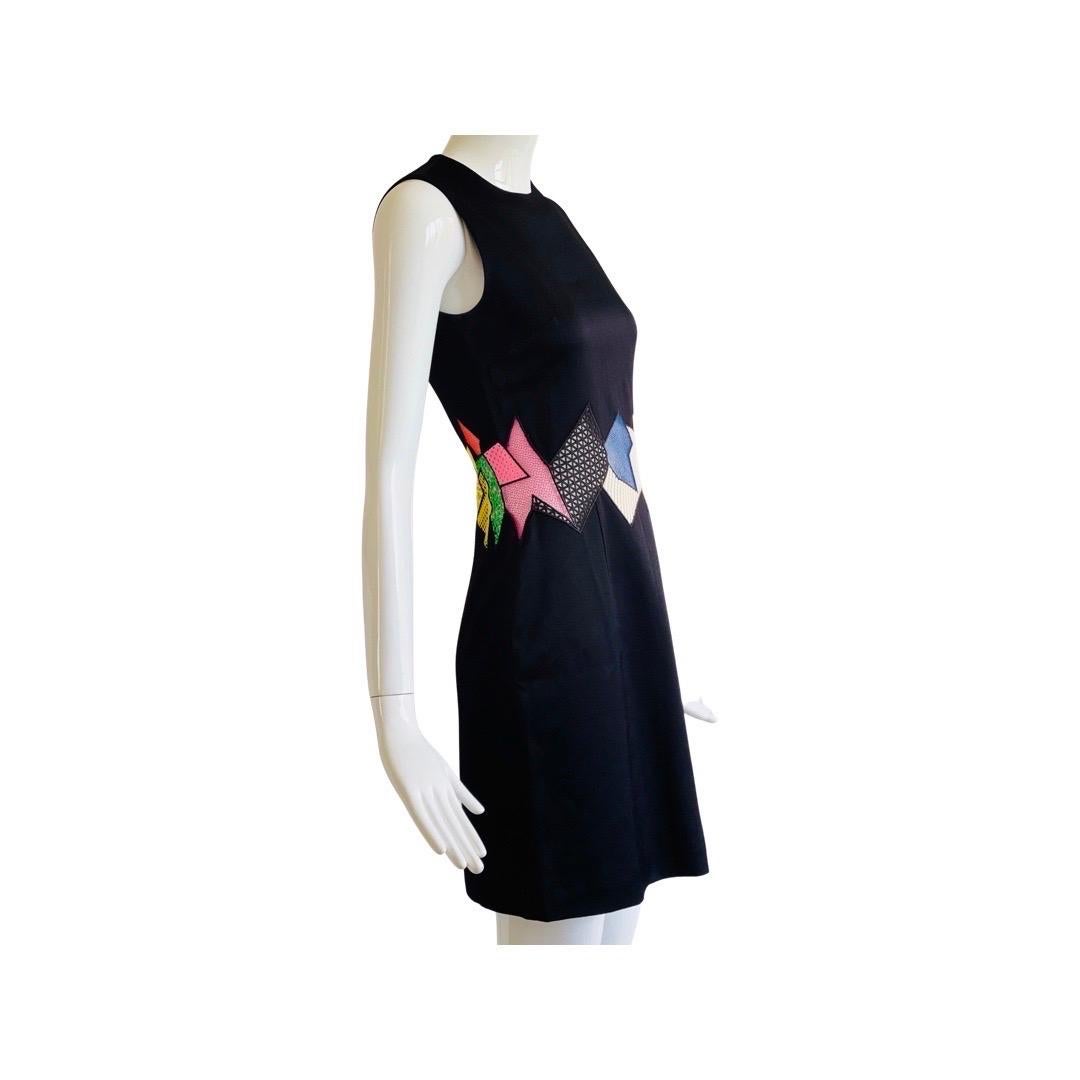 Women's 2016 Christopher Kane Geometric Lace Patchwork Mini Dress For Sale