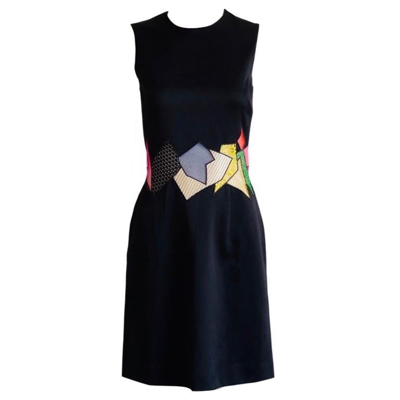 Christopher Kane Mini robe patchwork en dentelle géométrique 2016