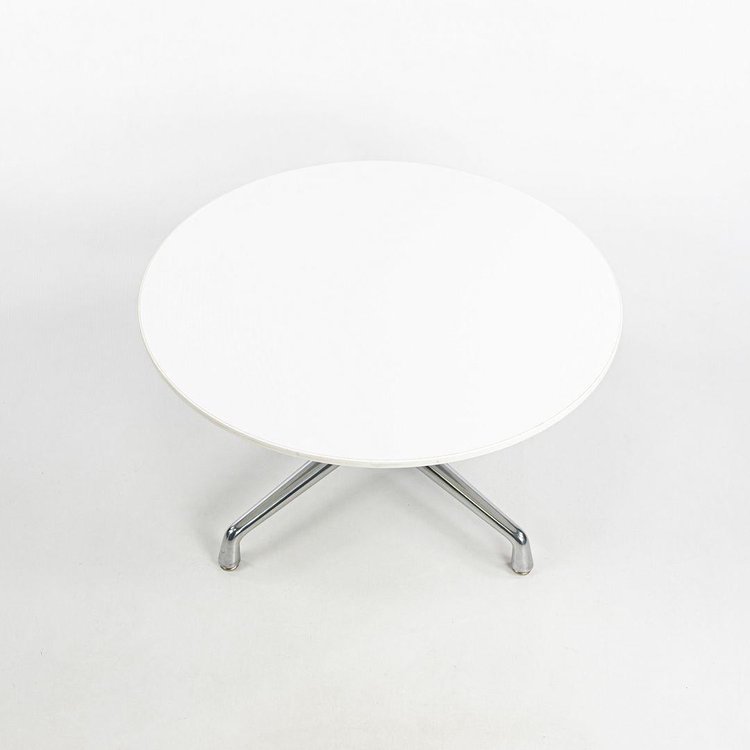 American 2016 Coalesse White Laminate w/ Polished Aluminum Coffee Table by Scott Wilson For Sale